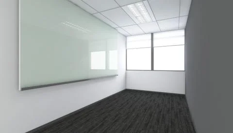 Modern Empty Room, 3d render interior design, mock up illustration Stock Illustration