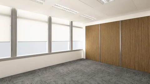 Modern Empty Room, 3d render interior design, mock up illustration Stockillustratie