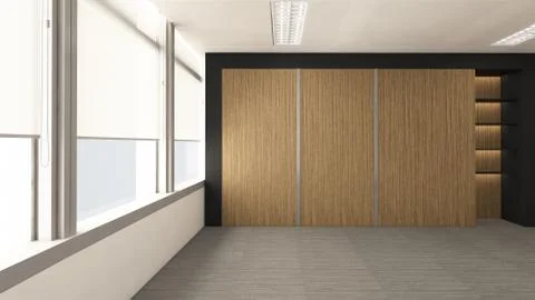 Modern Empty Room, 3d render interior design, mock up illustration Illustrazione stock