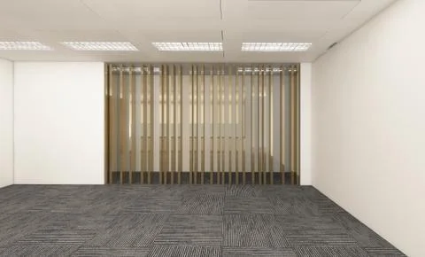 Modern Empty Room, 3d render interior design, mock up illustration Illustrazione stock