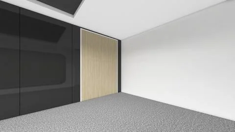 Modern Empty Room, 3d render interior design, mock up illustration Stock Illustration