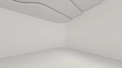 Modern Empty Room, 3d render interior design, mock up illustration Stockillustratie