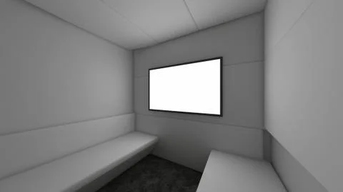 Modern Empty Room, 3d render interior design, mock up illustration Stockillustratie