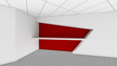 Modern Empty Room, 3d render interior design, mock up illustration Illustrazione stock