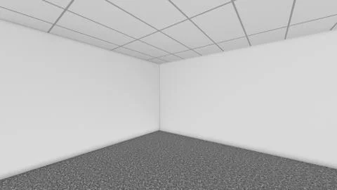 Modern Empty Room, 3d render interior design, mock up illustration Stock Illustration