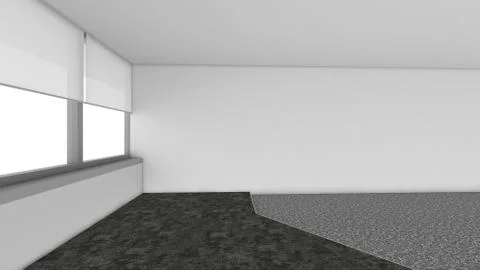 Modern Empty Room, 3d render interior design, mock up illustration Stockillustratie