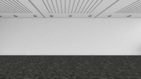 Modern Empty Room, 3d render interior design, mock up illustration Stockillustratie