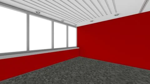 Modern Empty Room, 3d render interior design, mock up illustration Illustrazione stock