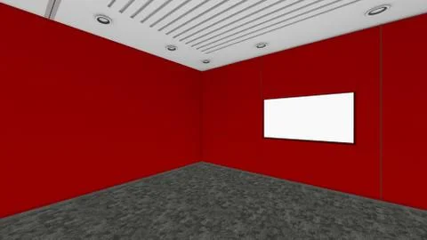 Modern Empty Room, 3d render interior design, mock up illustration Illustrazione stock