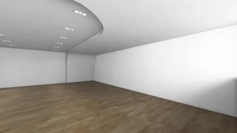 Modern Empty Room, 3d render interior design, mock up illustration Stockillustratie