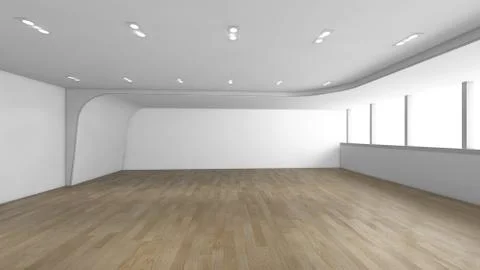 Modern Empty Room, 3d render interior design, mock up illustration 스톡 일러스트