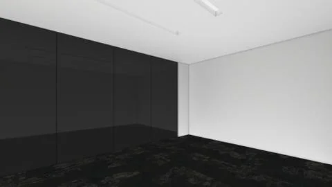 Modern Empty Room, 3d render interior design, mock up illustration Stockillustratie