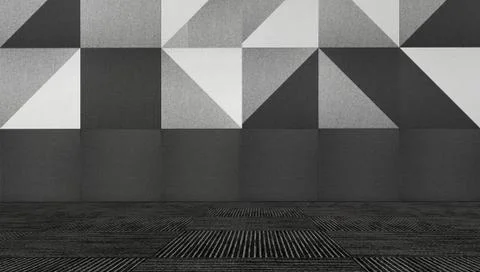 Modern Empty Room, 3d render interior design, mock up illustration Illustrazione stock