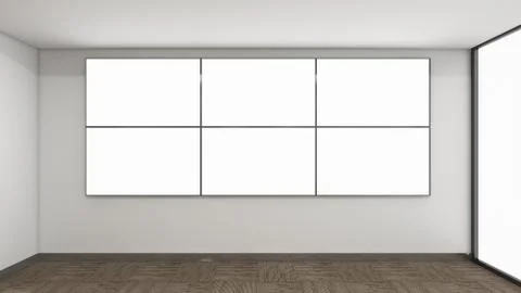 Modern Empty Room, 3d render interior design, mock up illustration Illustrazione stock