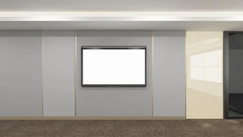 Modern Empty Room, 3d render interior design, mock up illustration Illustrazione stock