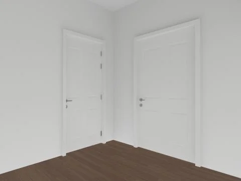 Modern Empty Room, 3d render interior design, mock up illustration Stockillustratie