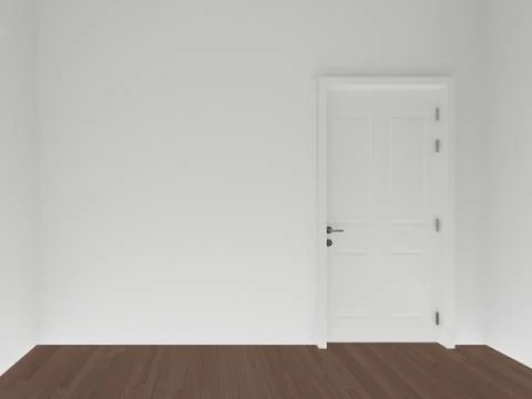 Modern Empty Room, 3d render interior design, mock up illustration Stock Illustration