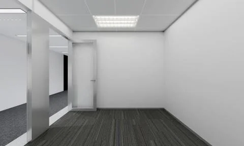 Modern Empty Room, 3D render interior design, mock up illustration Stockillustratie