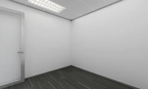 Modern Empty Room, 3D render interior design, mock up illustration Stock Illustration