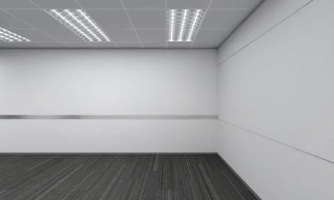 Modern Empty Room, 3D render interior design, mock up illustration Illustrazione stock