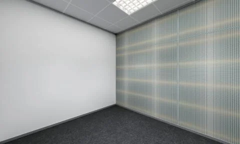 Modern Empty Room, 3D render interior design, mock up illustration Stock Illustration