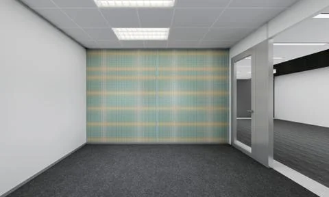 Modern Empty Room, 3D render interior design, mock up illustration Stock Illustration