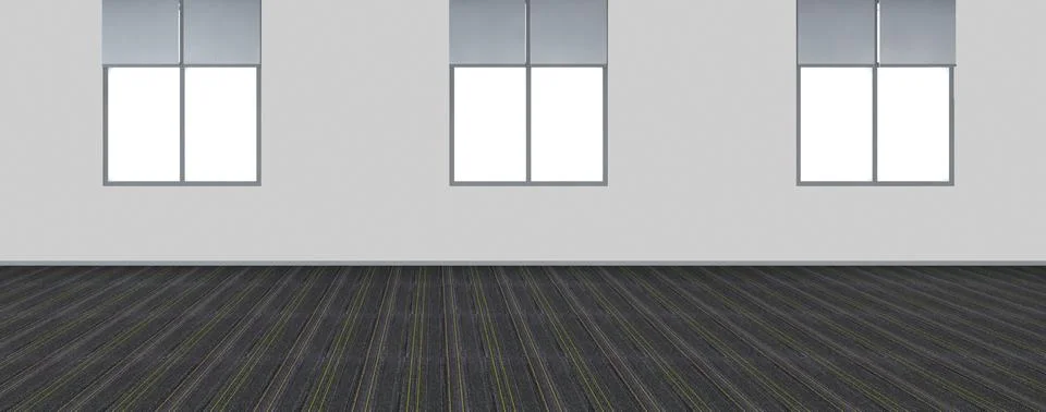 Modern Empty Room, 3D render interior design, mock up illustration Stockillustratie