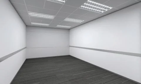 Modern Empty Room, 3D render interior design, mock up illustration Illustrazione stock