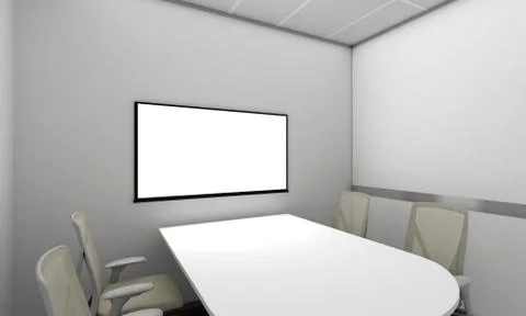 Modern Empty Room, 3D render interior design, mock up illustration Stockillustratie