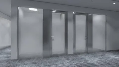 Modern Empty Room, 3D render interior design, mock up illustration Stock Illustration