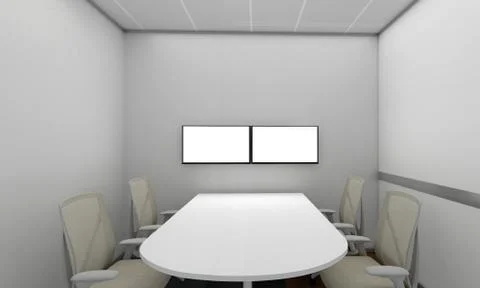 Modern Empty Room, 3D render interior design, mock up illustration Illustrazione stock