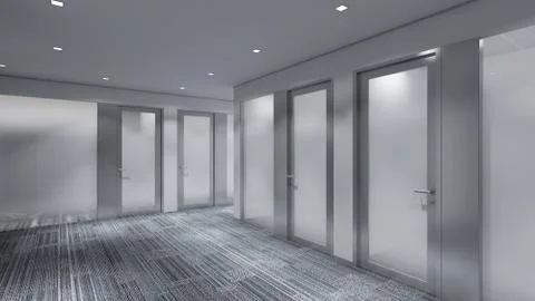 Modern Empty Room, 3D render interior design, mock up illustration Stock Illustration