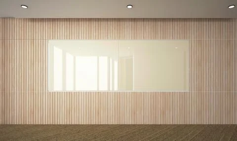 Modern Empty Room, 3D render interior design, mock up illustration Illustrazione stock