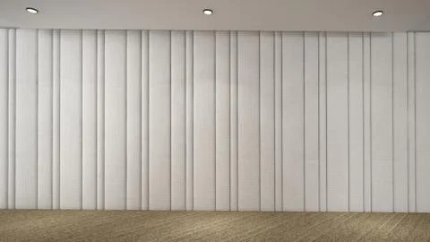 Modern Empty Room, 3D render interior design, mock up illustration Illustrazione stock