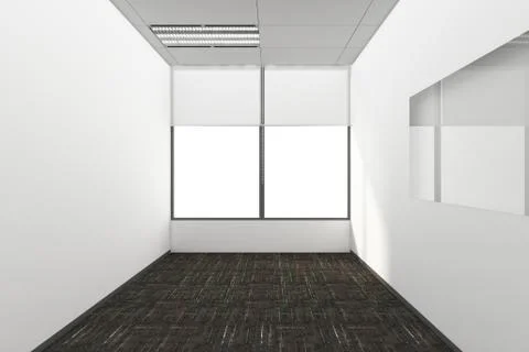 Modern Empty Room, 3D render interior design, mock up illustration Fotos de archivo