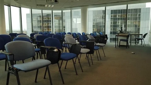 Modern Empty Seats, Lecture Hall In The University, London Stock Footage 102578034