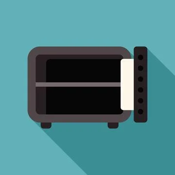 Modern empty server rack cabinet with patch panel and long shadow Illustrazione stock