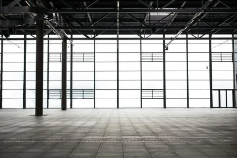 Modern empty show room Stock Photos