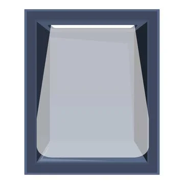 Modern empty showcase displaying exhibit with lighting effect Stock Illustration