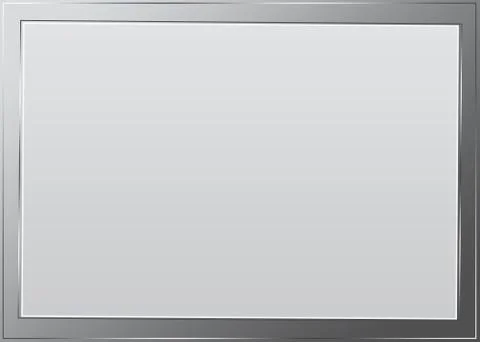 Modern Empty Silver White Frame On Gradient Background Stock Illustration