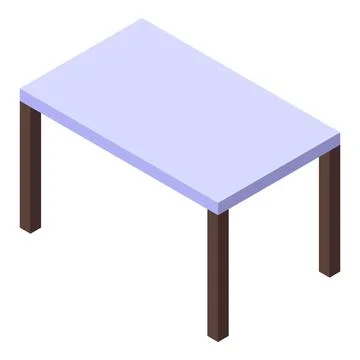 Modern empty table isometric office furniture icon Stock Illustration