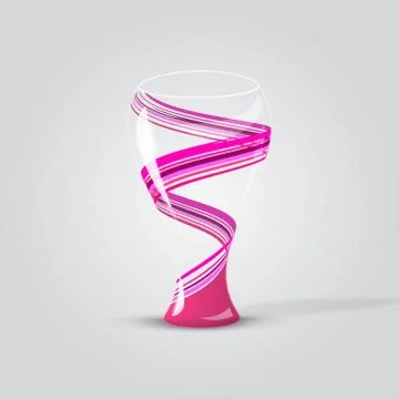 Modern empty vector glass vase Stock Illustration
