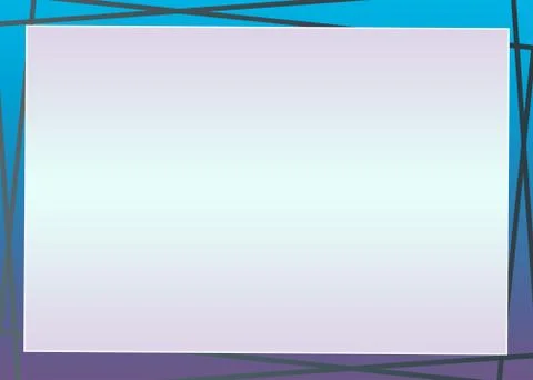 Modern Empty White Frame On Blue Gradient Background Stock Illustration