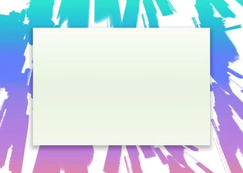 Modern Empty White Rectangle On Cool Stroke Gradient Background Stock Illustration