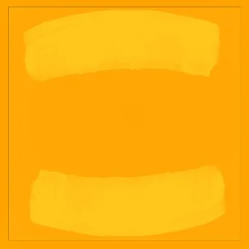 Modern Empty Yellow Background Frame Design With Brush Strokes Template Stock Illustration