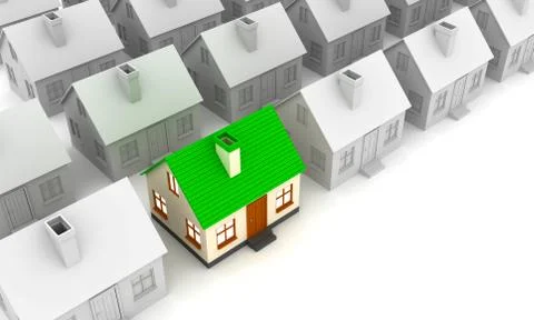 Modern energy-efficient house Illustrazione stock