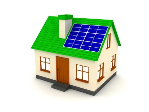 Modern energy-efficient house Stock Illustration