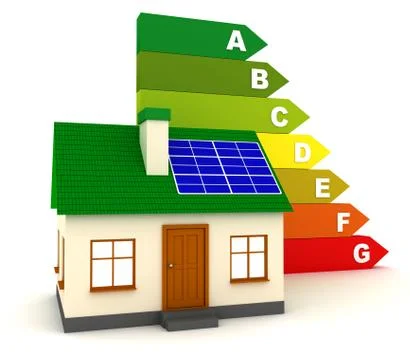 Modern energy-efficient house Stock Illustration