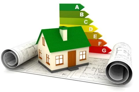 Modern energy-efficient house Stock Illustration