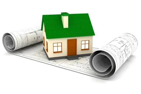 Modern energy-efficient house Illustrazione stock